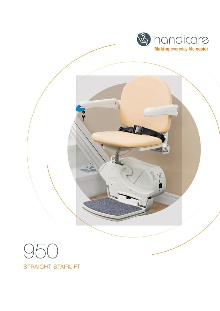 handicare stairlift 950 manufacturer brochure cover