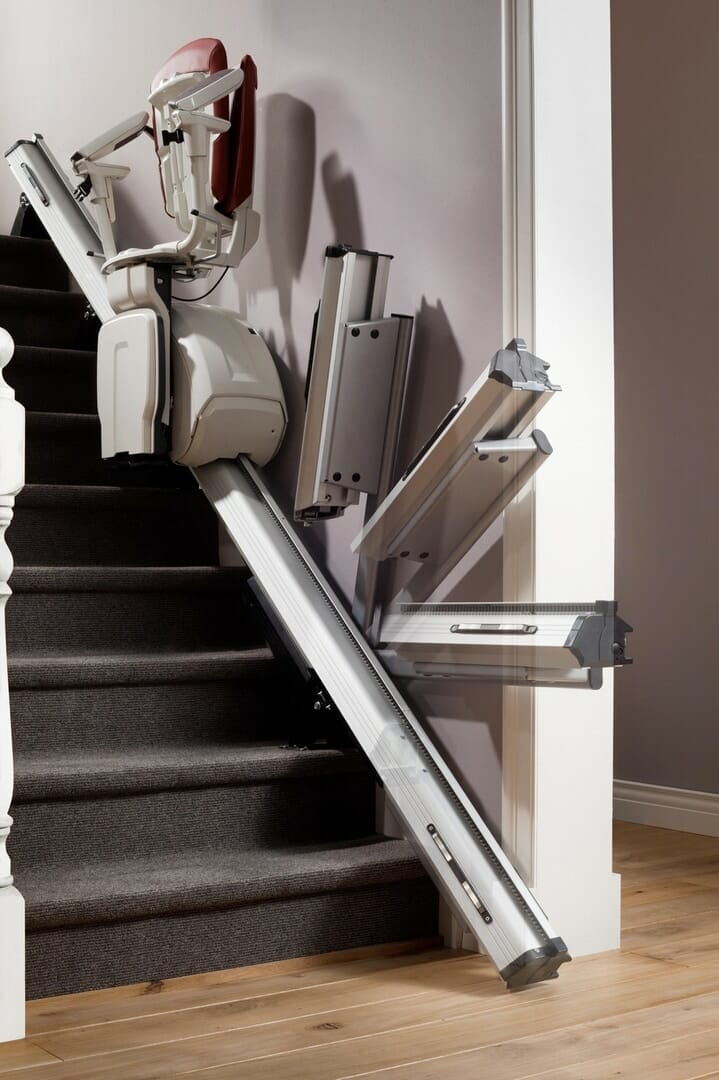 homeglide extra stairlift traditional set powered hinge track 1
