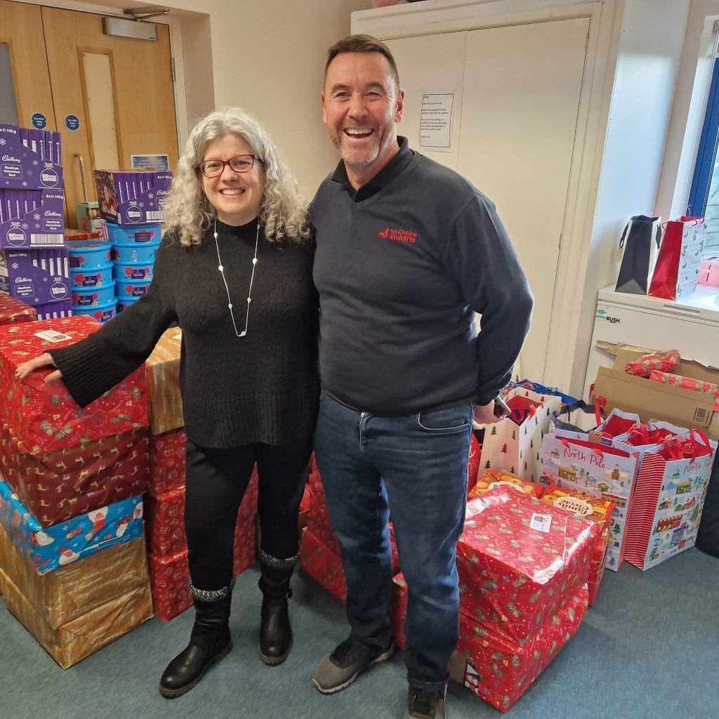 Our Director Colin delivering gifts and food for the Calne Community Christmas appeal 2023